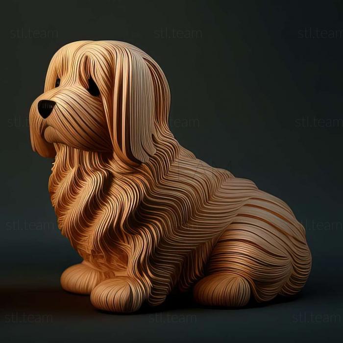 3D model Bobtail dog (STL)